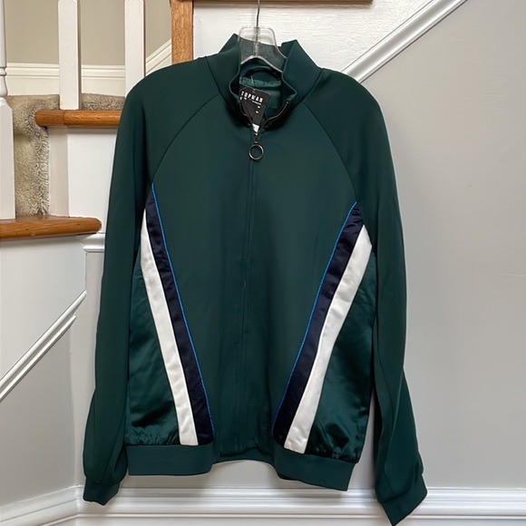 NWT TOPMAN Bodders Front Zip Bomber Track Jacket - Picture 3 of 12